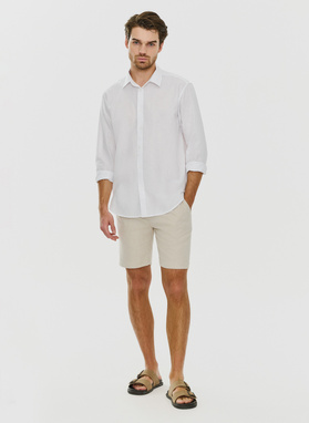 Balti lininiai ir medvilniniai marškiniai