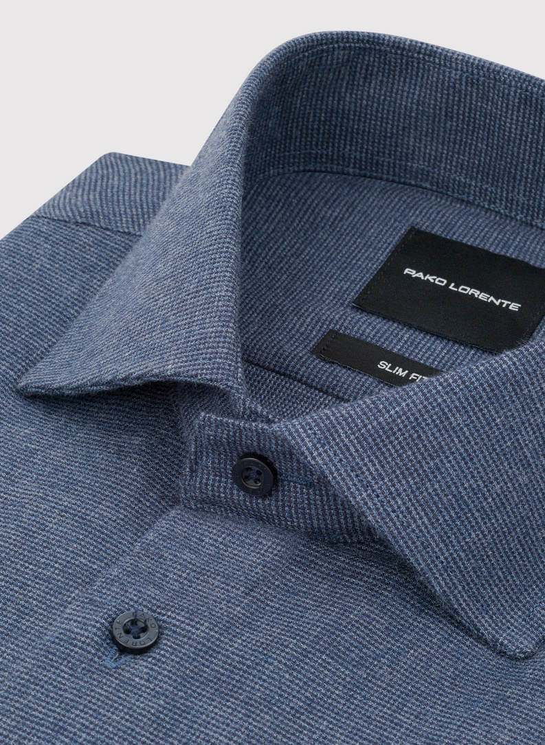 Medvilniniai marškiniai smulkiu skalikų dantų raštu