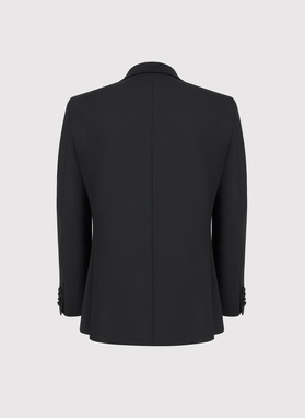 Vilnonis juodas smokingo švarkas