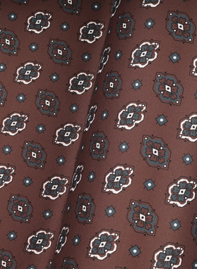 Ruda raštuota vyriška kišeninė nosinaitė