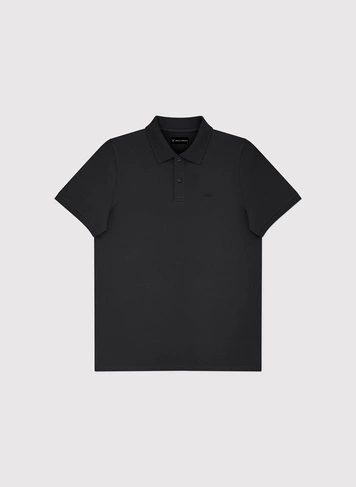Juodos spalvos polo T marškinėliai