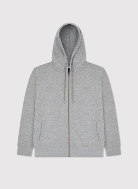 Pilkos spalvos sagstomas treninginis bluzonas