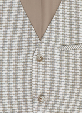 Vienaeilė vyriška liemenė smulkiais langais