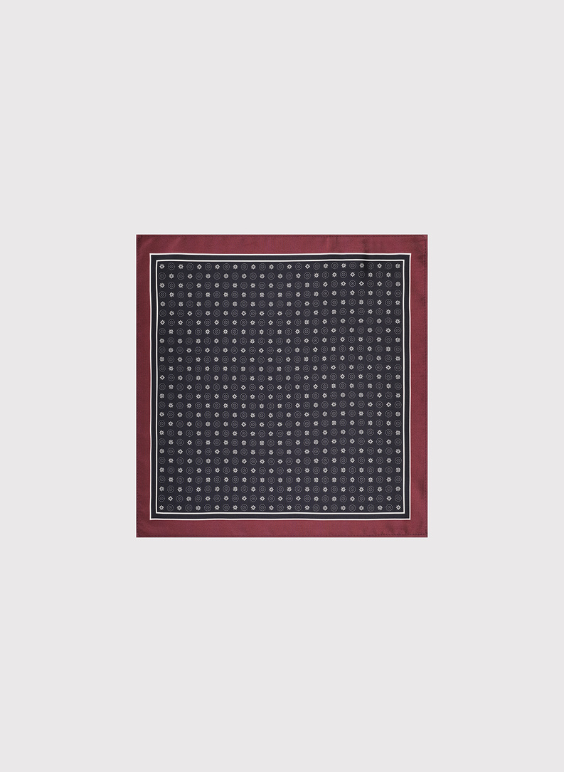 Grafito spalvos kišeninė nosinaitė mikroraštu