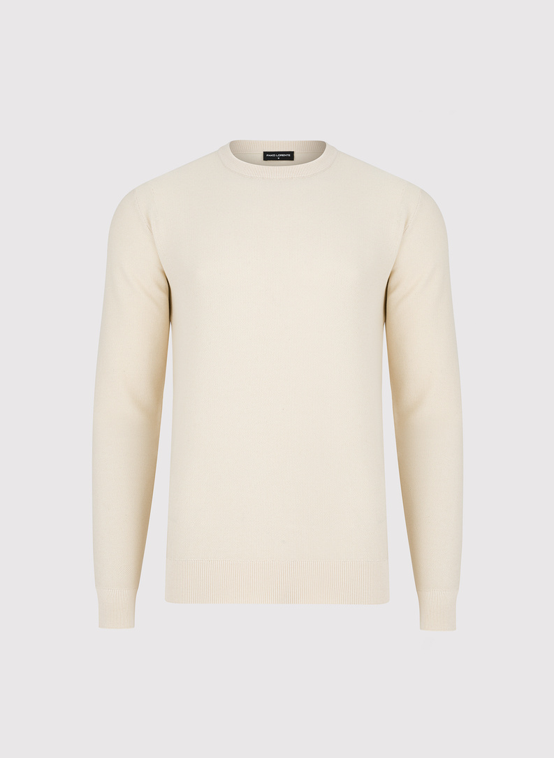 Vyriškas megztinis su O formos iškirpte