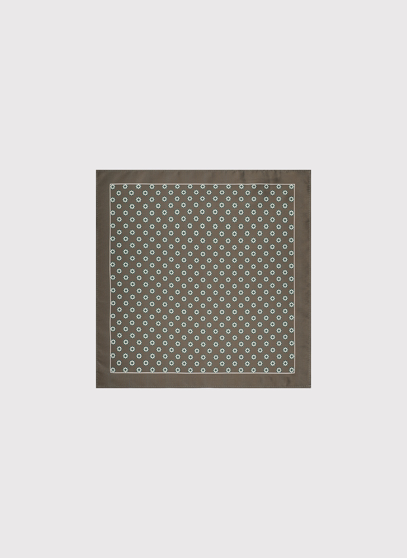 Tamsiai žalia kišeninė nosinaitė mikroraštu