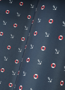 Tamsiai mėlyna raštuota kišeninė nosinaitė