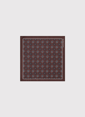 Ruda raštuota vyriška kišeninė nosinaitė