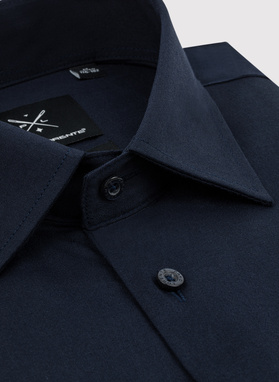 Tamsiai mėlyni vyriški marškiniai