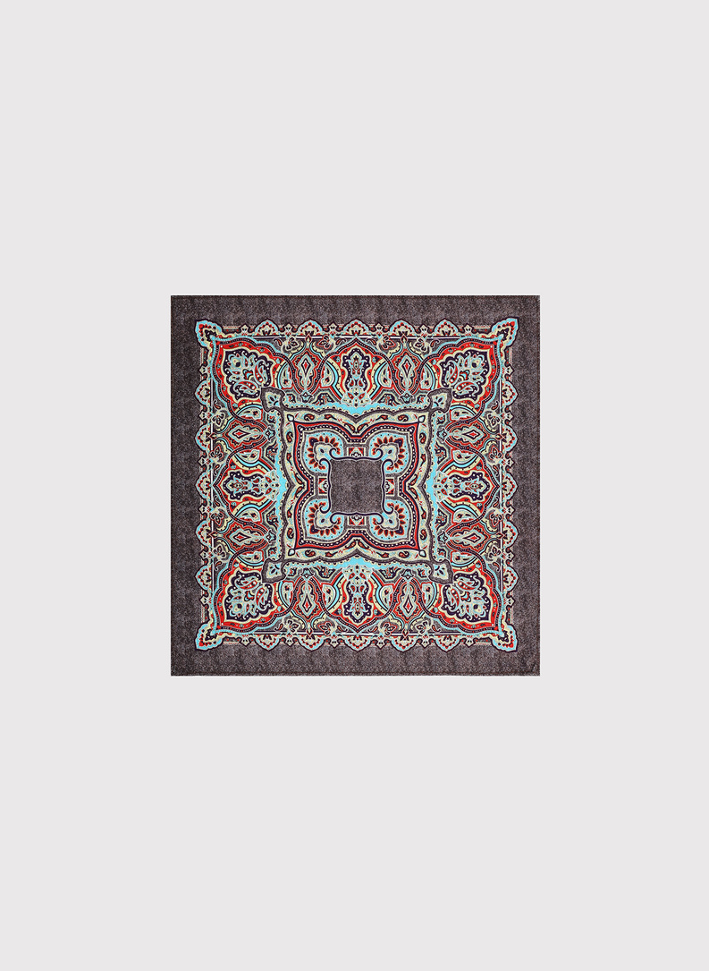 Dvipusė vyriška kišeninė nosinaitė peislio raštu