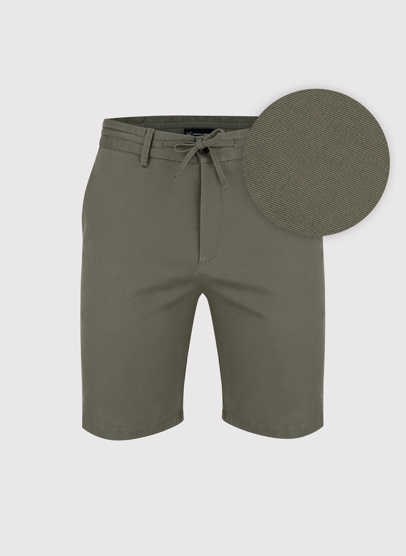Žali vyriški šortai be raštų