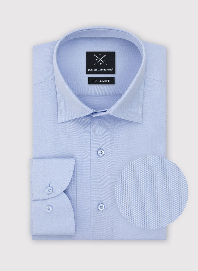 Elegantiški žydri vyriški marškiniai