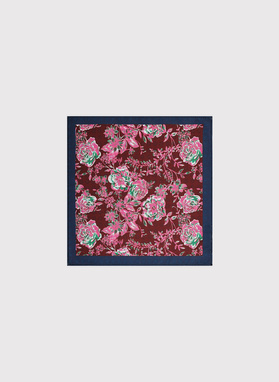 Dvipusė vyriška kišeninė nosinaitė su gėlėmis