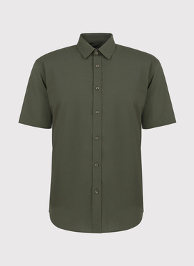 Žali marškiniai trumpomis rankovėmis