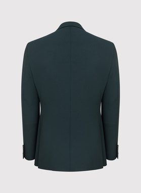 Vilnonis žalias kostiuminis švarkas