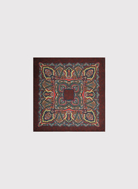 Dvipusė vyriška kišeninė nosinaitė peislio raštu