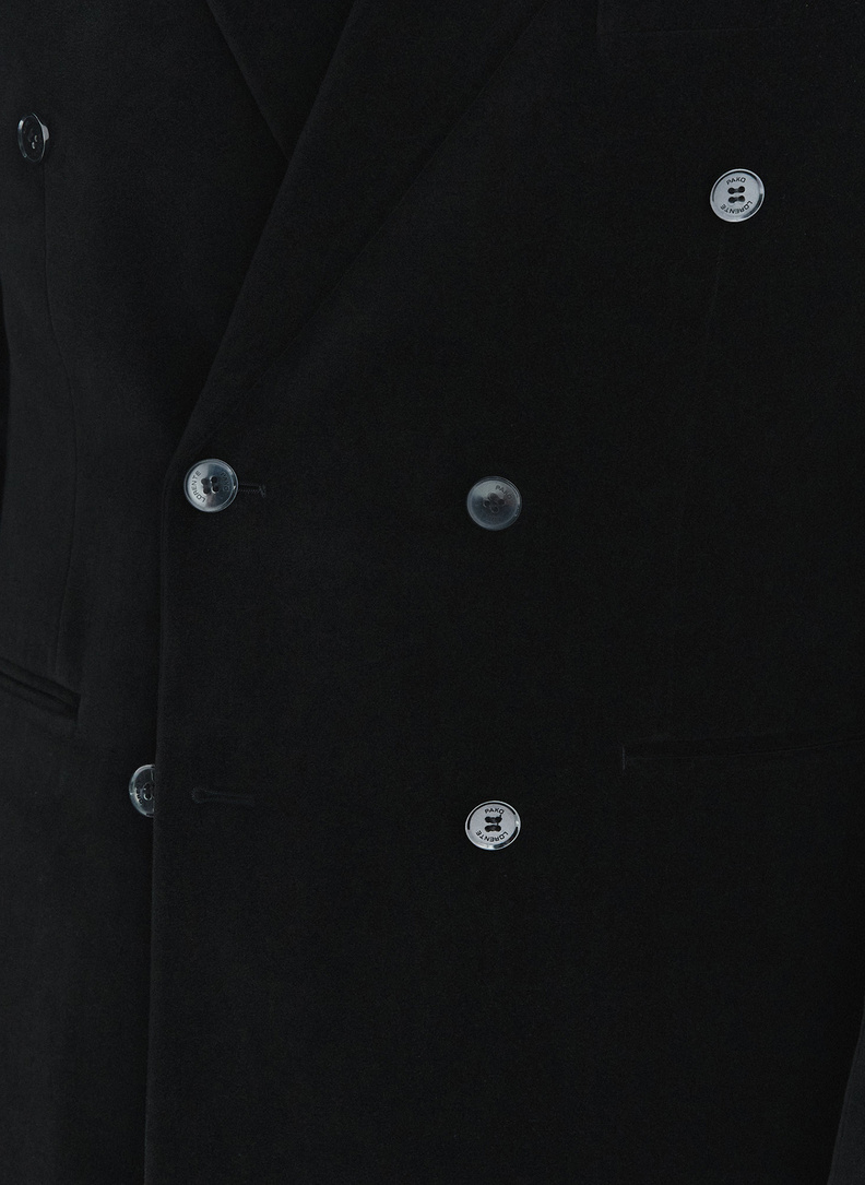 Juodas dvieilis vyriškas švarkas