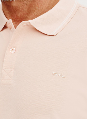 Rožinės spalvos polo T marškinėliai