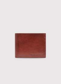 Ruda vyriška odinė piniginė