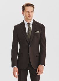 Tamsiai rudas kostiuminis švarkas