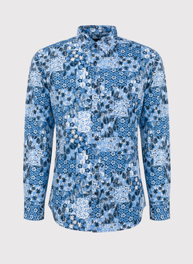 Mėlyni marškiniai Havajų raštais P23WN-1X-015-G-S