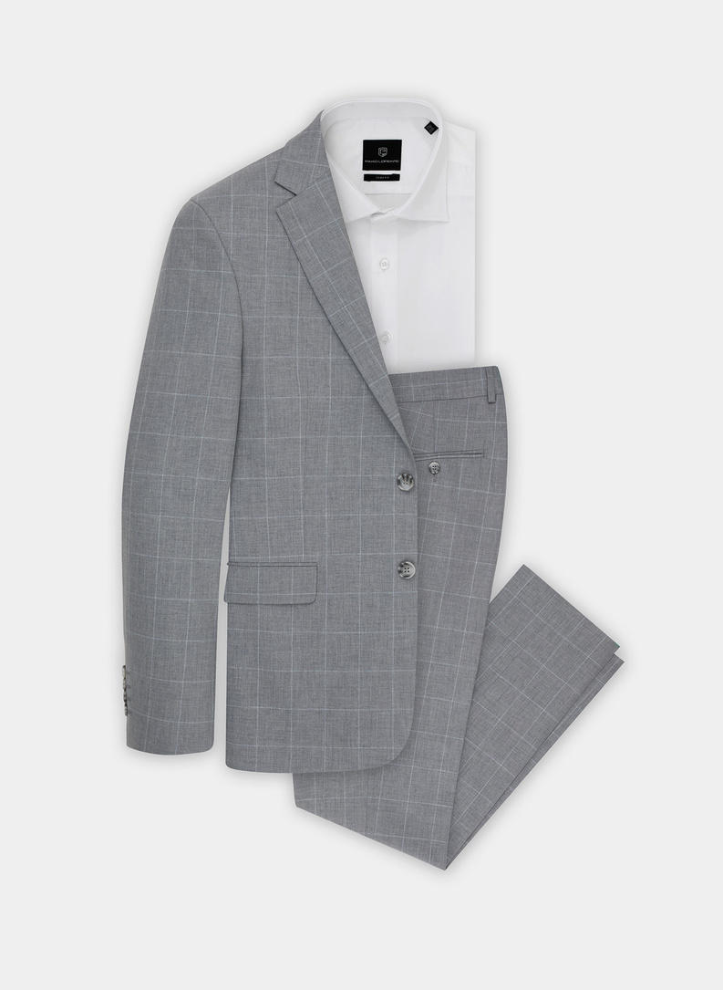 Pilkas kostiuminis švarkas P22SF-3G-009-S-S