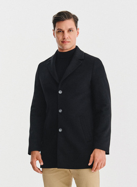 Juodas lietpaltis su vilna