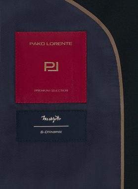 Vilnonis tamsiai mėlynas vyriškas kostiumas