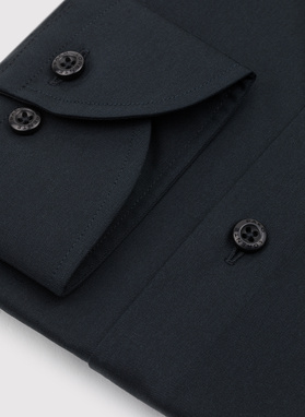 Medvilniniai juodi vyriški marškiniai