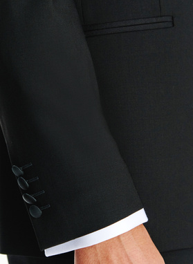 Vilnonis juodas smokingo švarkas