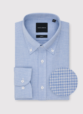 Juodi marškiniai skalikų dantų raštu