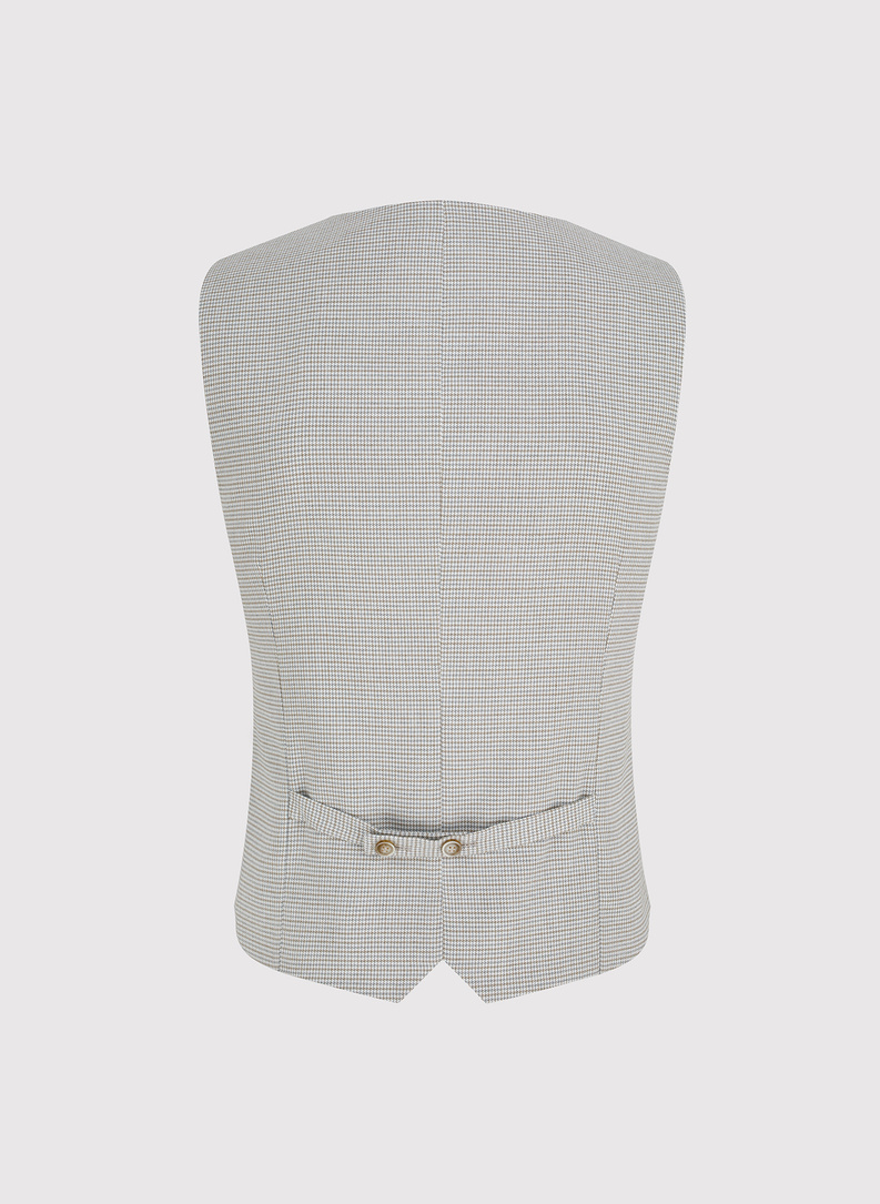 Vienaeilė vyriška liemenė smulkiais langais