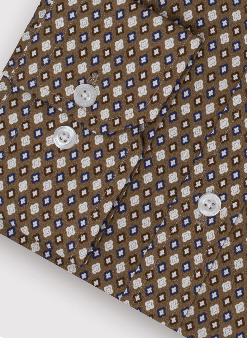 Bronziniai vyriški marškiniai mikroraštu