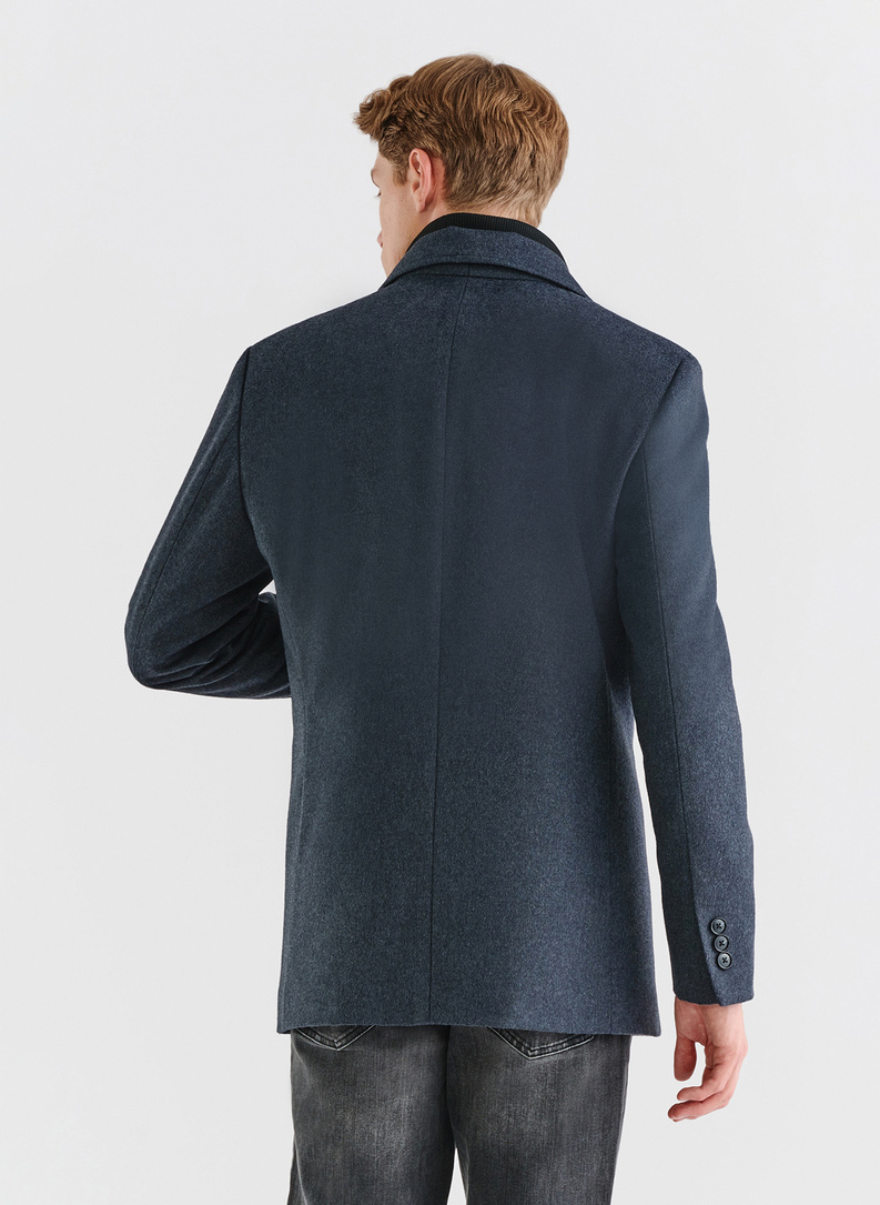 Trumpas dvieilis vyriškas lietpaltis su vilna