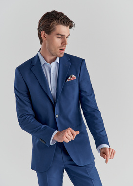 Tamsiai mėlynas kostiuminis švarkas P22SF-3G-019-G-S