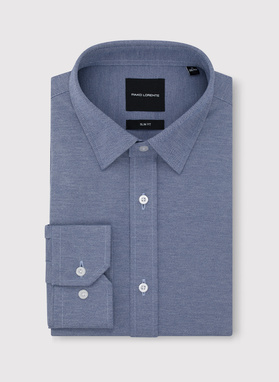 Mėlyni melanžiniai marškiniai