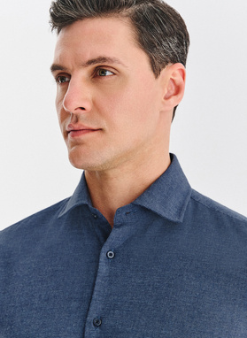 Medvilniniai marškiniai smulkiu skalikų dantų raštu