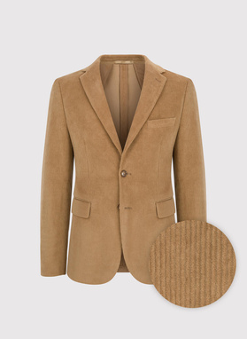 Smėlinis kordinio velveto vyriškas švarkas