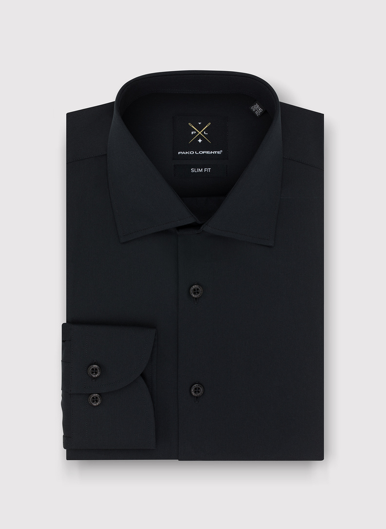 Medvilniniai juodi vyriški marškiniai