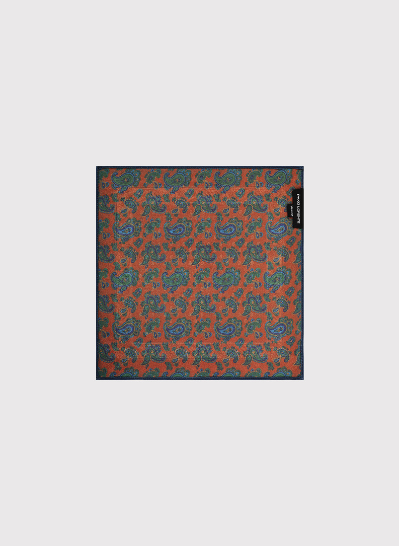 Dvipusė vyriška kišeninė nosinaitė peislio raštu