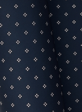 Tamsiai mėlyna vyriška kišeninė nosinaitė baltu smulkiu raštu