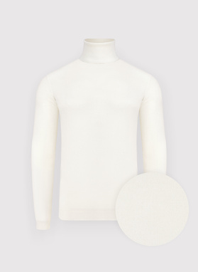 Baltos spalvos vyriškas golfas