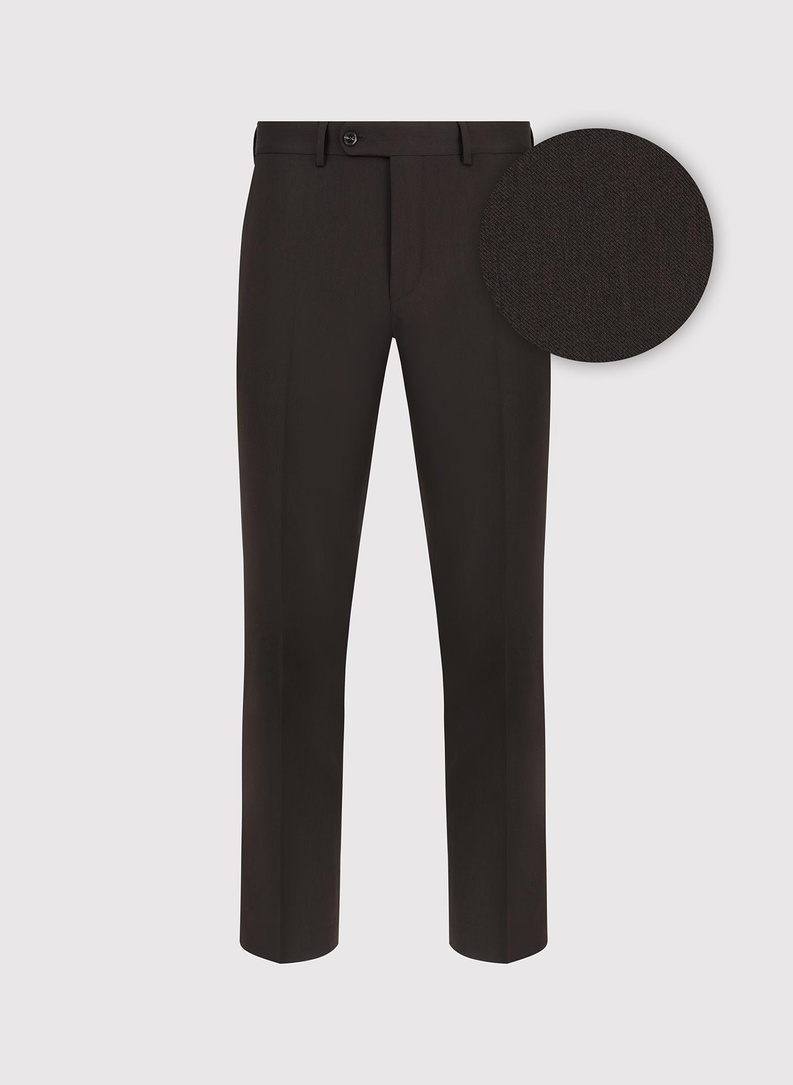 Tamsiai rudos kostiuminės kelnės