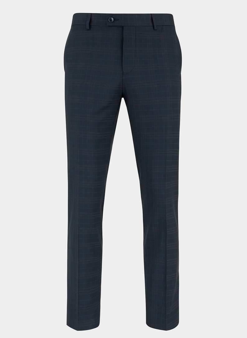 Tamsiai mėlynos kostiuminės kelnės P21WF-6G-068-G