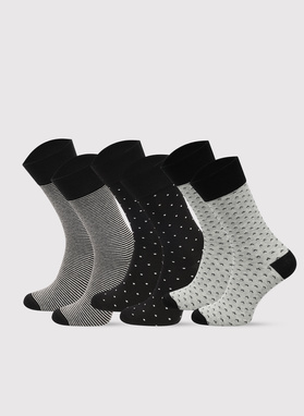 Pilkai juodų vyriškų kojinių komplektas
