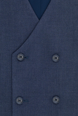 Tamsiai mėlyna dvieilė vyriška liemenė