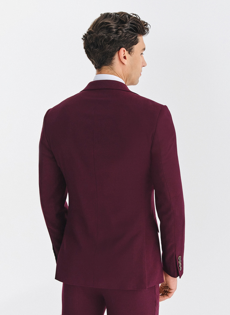 Tamsiai raudonas kostiuminis švarkas