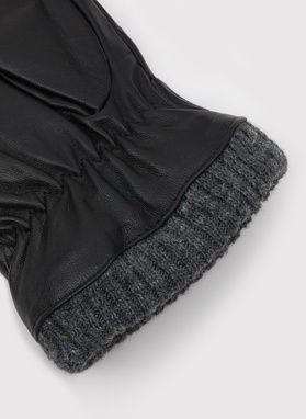 Juodos odinės vyriškos pirštinės