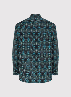 Juodi marškiniai turkio gėlėmis