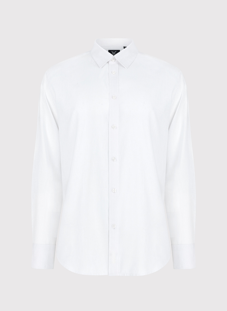 Balti lininiai ir medvilniniai marškiniai